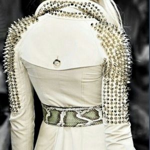 Burberry Spiked Jacket w/Belt